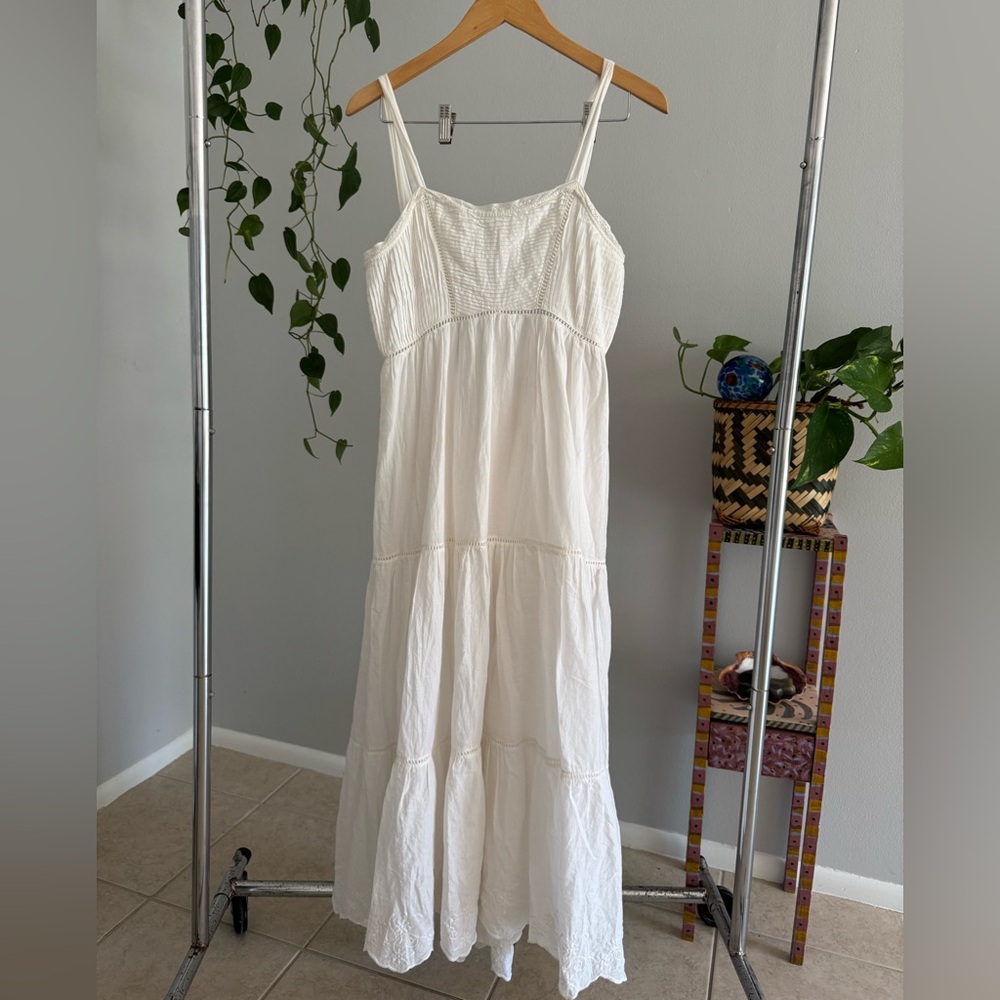 100% Cotton | Zara White Maxi Dress